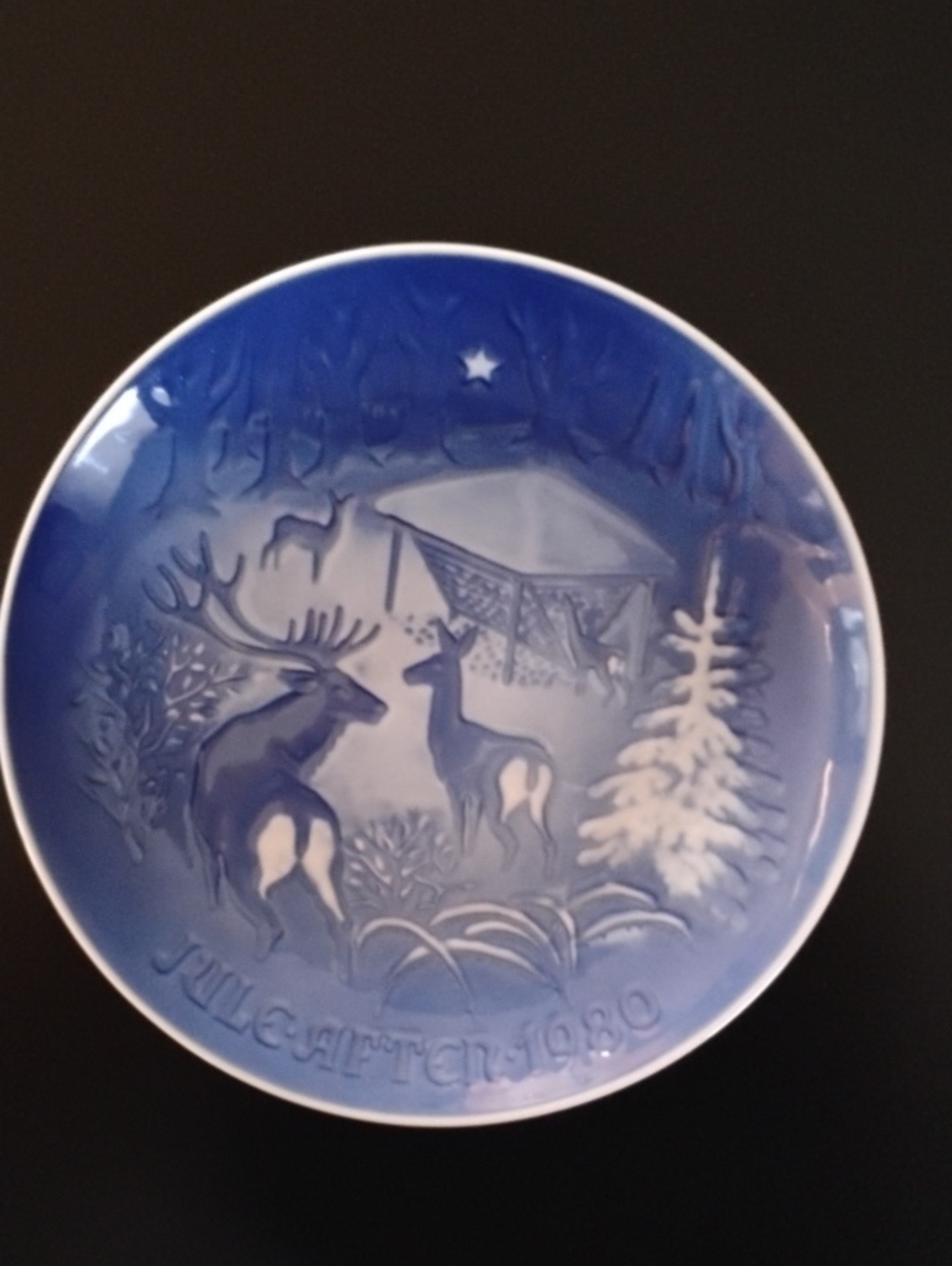 1980 Bing & Grondahl Christmas In The Woods 7" Collector Plate Jule Aften